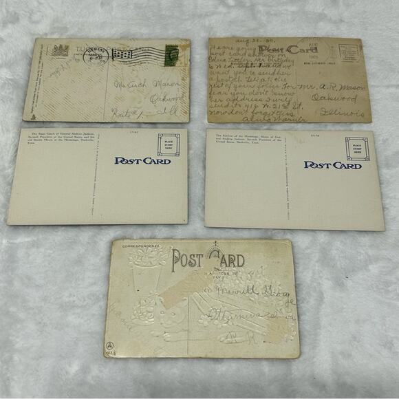 Antique Post Card Some Embossed Lot of 5 Old Post Cards the Early 1900 Landscape - Picture 2 of 2
